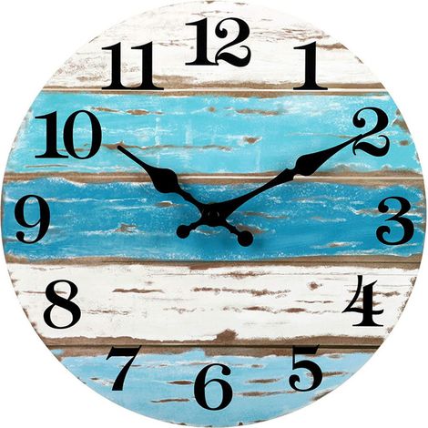 Horloge Murale - Silencieuse Sans Tic-Tac - Boîtier En Mdf Écologique - Pour Salon Chambre Bureau - 1 Unité (1/5)