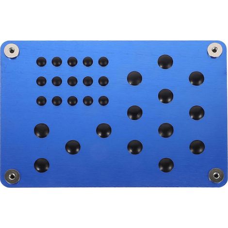 Tapis de sol pour pédales de voiture, pédales latérales, tapis en alliage d'aluminium, talonnette-22.00X15.00X0.50CM-Blue (1/4)