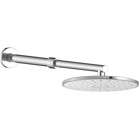 Set doccia con soffione in ABS e braccio estendibile 35-50 cm in ottone cromato (1/5)