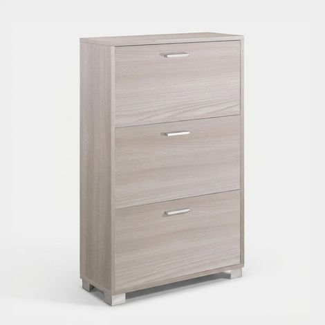 Zapatero estrecho de 3 puertas abatibles Quadrante - Olmo