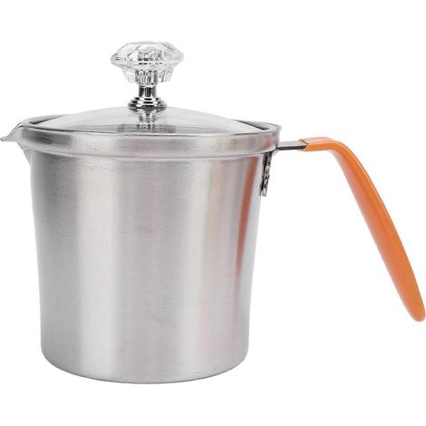 Milchaufschäumkännchen mit Deckel und Skala, Edelstahl-Milchaufschäumer für Latte Macchiato, 300 ml