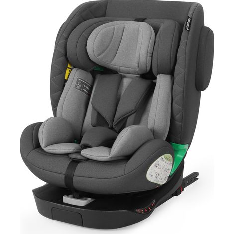 Seggiolino auto i-size girevole 360° con isofix e top tether 40-150 cm 0-36 kg grigio