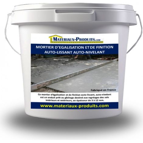 Mortier d'égalisation et de finition auto-lissant, auto-nivelant - 6 Kg Gris - MATPRO