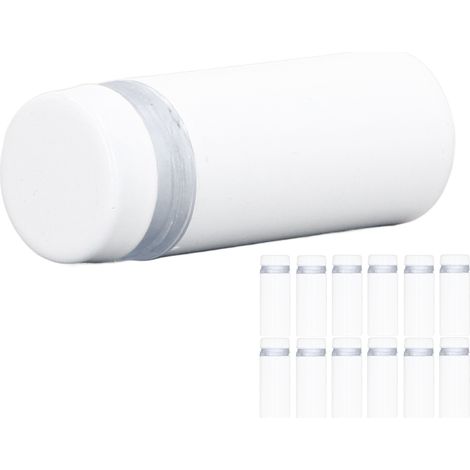 Lot 12 Vis d'Écartement Inox Fixation Panneau Publicitaire Cheville Acrylique 12x30mm (1/5)