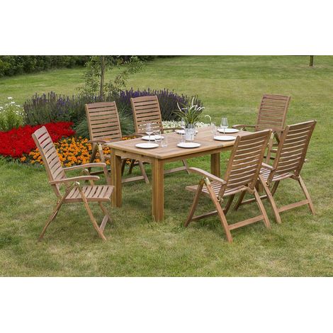 Paraiba Set 7tlg 6 Sessel Tisch 180(220/260)x100cm