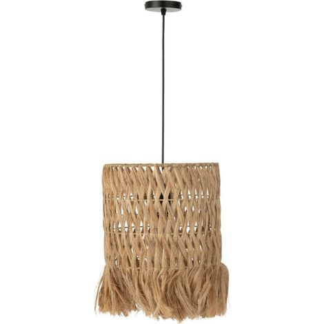 Lampe Suspension "Feuille de Bananier" 40cm Naturel (1/3)