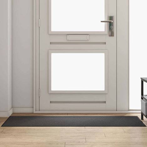 Tapis d'entrée Anthracite et noir 60 x 180 cm 100% Polyamide (1/5)