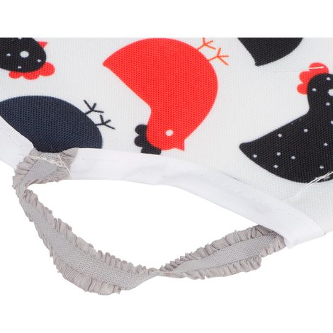 Harnais pour poule pondeuse – 2 harnais de protection plumes et dos, matériau élastique, 22 x 17 cm, blanc et rouge (1/5)