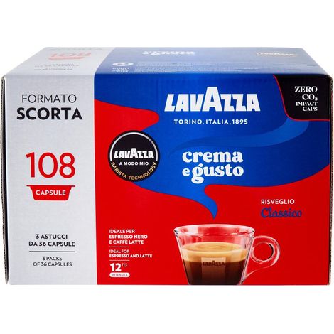 Lavazza Crema e Gusto Capsule de café Café moyennement torréfié 108 pièce(s)