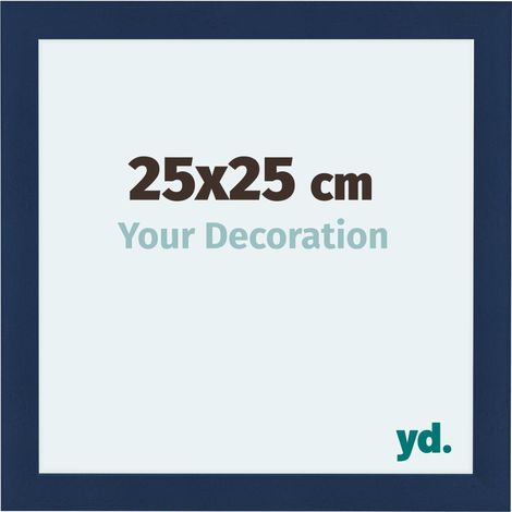 yd. - Cadre photo 25x25 - Bleu Fonce Patine - MDF - Como (1/5)
