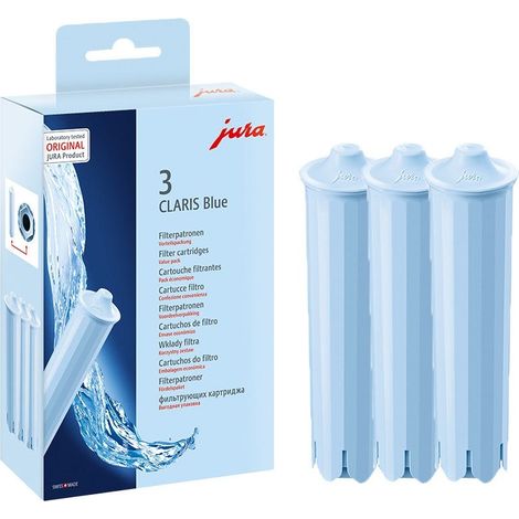 Paquete de 3 cartuchos de filtro Jura Claris Blue+ 71312 / 24231