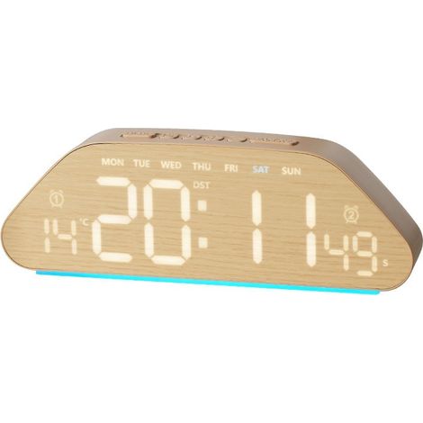 Horloge Numérique LED avec Veilleuse, Réveil Multifonction Affichage Heure/Température, Cadeau Idéal -Alovez-WCY (1/2)