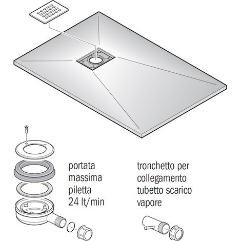 SCELTO DA DESIVERO Piatto doccia Mineral quadrato grigio 70 × 70 codice prod: DSV17404GR (1/3)