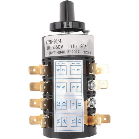 HZ5B-20/4.BBB Commutateur rotatif à cames 4 phases 16 vis, compatible avec les machines à souder. (1/5)