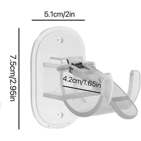 Supports de tringle à rideaux auto-adhésifs, supports de rideaux sans perçage, pour chambre à coucher (1/5)