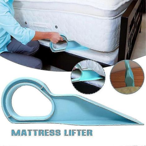 Lève-matelas ergonomique en forme de cale, outil pratique pour faire les lits et soulever les matelas afin de soulager les maux de dos (livraison directe) (1/5)