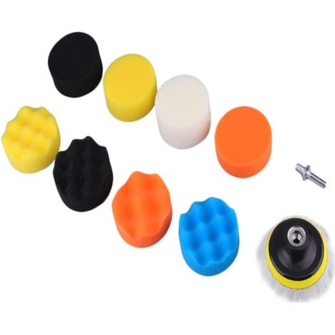 3-Zoll-Polierpads, Set mit 11 Schaumstoff-Polierpads für Autos, geeignet zum Polieren und Wachsen von Autos.
