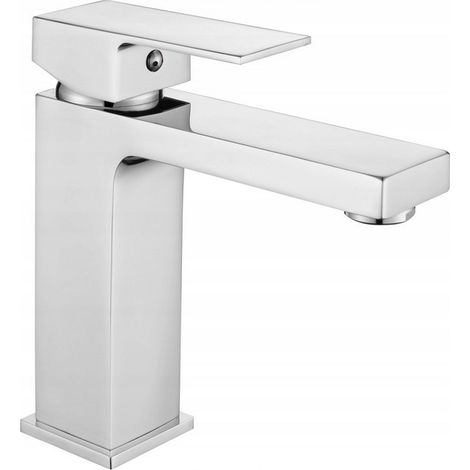 MITIGEUR DE LAVABO ROBINET CARRÉ CUBE CHROME (1/5)
