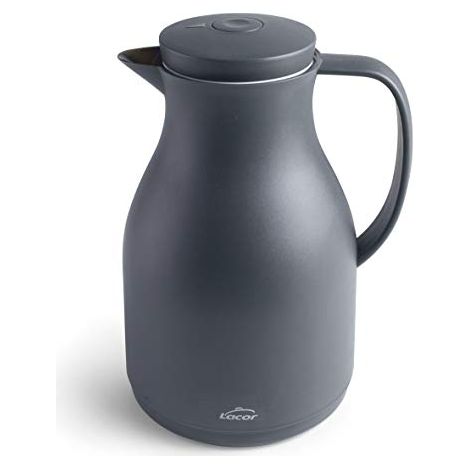 Lacor 62563 62563-Caraffa Termica priva di BPA con Doppia Parete e Strato all'Interno, Grigio Opaco, 1,00 l, Polipropilene Vetro Senza, 1'00 L (1/4)