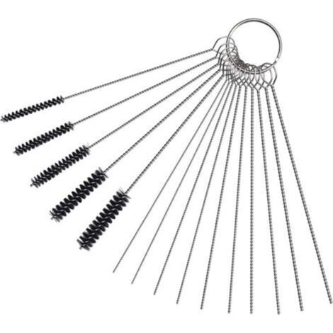Kit de nettoyage de carburateur 15 pièces avec aiguilles et brosses pour motos, ATV, mobylette, soudeur, tronçonneuse, pulvérisateur (1/5)