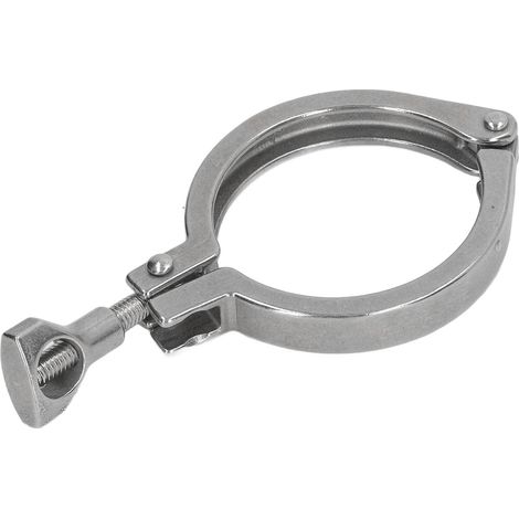 Collier de serrage sanitaire en acier inoxydable 304 pour tuyau d'eau, collier de fixation à une seule broche, robuste, avec écrou papillon, type 63