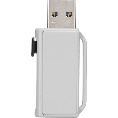 64 GB weißer tragbarer USB-Stick mit Druckknopf für Datenspeicherung und -übertragung