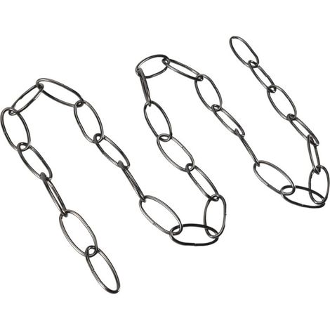 Cadena colgante vintage para lámpara de araña de 1 m con cuentas negras para lámparas resistentes. (1/4)