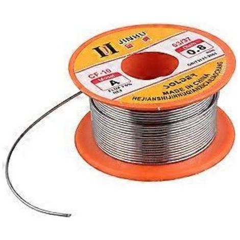 Fil d'étain de 0,8 mm, 50 g, à souder avec flux à l'étain et à la résine. (1/5)