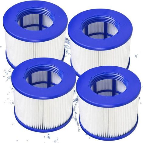 Cartouches filtrantes à visser adaptées aux spas, compatibles avec des marques telles que Relxtime, Aleko, Wejoy, Aquaspa et Spa, paquet de 4. (1/5)