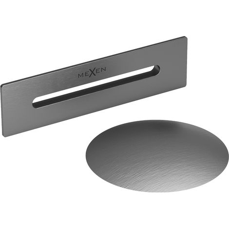 Mexen Uni - Tappo con troppopieno per vasca freestanding, grigio canna di fucile spazzolato - 5100-66
