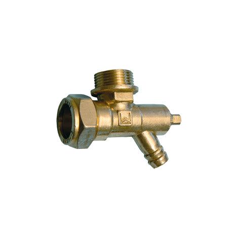 PrimaPlus Brass Compression Drain Elbow 22mm x 3/4" Male (1/3)