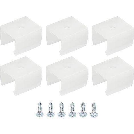 Pack of 50 LED Neon Mounting Clips for 8 mm to 10 mm Silicone LED Neon Strip Light, Translucent (1/5)
