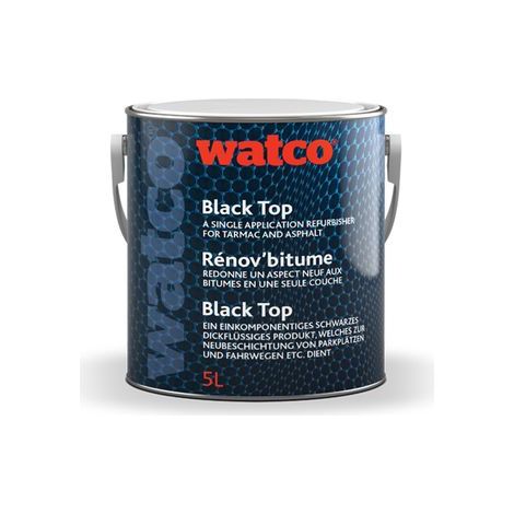 Watco Black Top Asphaltfarbe, einkomponentiger Bitumen, 5L