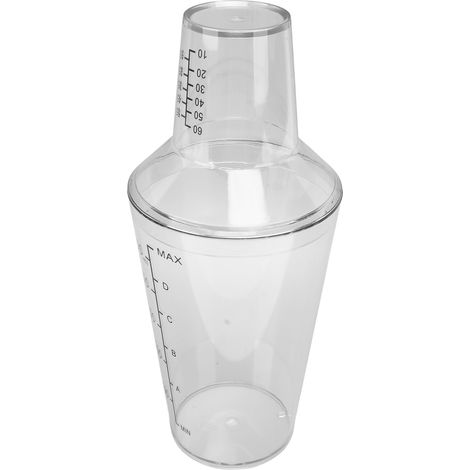 Cocktailshaker-Set, transparente Skala, Standardfassungsvermögen, verhindert Verschütten, transparenter Barkeeper-Shaker, 500 ml (1/5)