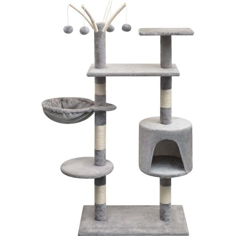Katzen-Kratzbaum 125 cm Grau