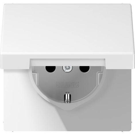 Jung Prise SCHUKO®, 16 A 250 V , couvercle rabattable, Thermoplastique, Série LS, blanc alpin LS 1520 BFKL WW