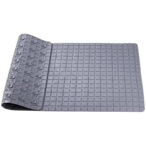 Tapis de douche de bain antidérapant, poignée de douche de sécurité pour salle de bain hôtel spa, 40 x 70 cm PVC anti-moisissure tapis de sol de baignoire avec trous de drainage, ventouses pour enfant (1/5)
