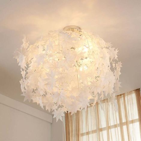 [GEBRAUCHT] B-Ware Lindby Deckenlampe Deckenleuchte Maple LED Lampe dimmbar chrom weiß Ø 70 cm (1/2)