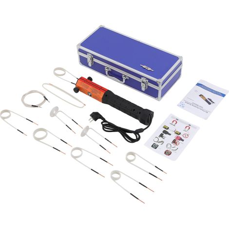 Chauffage par induction de voiture 1300 W – Radiateur à induction magnétique jusqu'à 800 °C avec 10 bobines de chauffage pour induction, dévissage de vis, chauffage par induction pour vis, écrous (1/5)