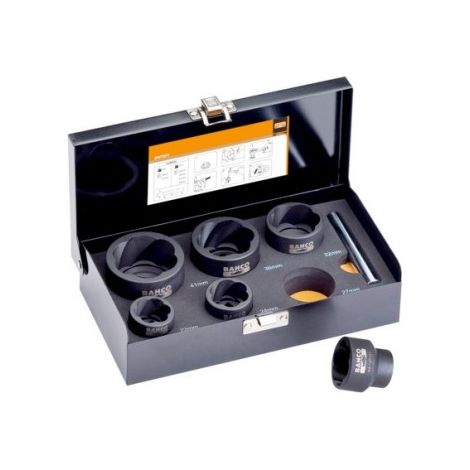 BAHCO - Coffret de douilles à torsion 1/2" - 3/4"