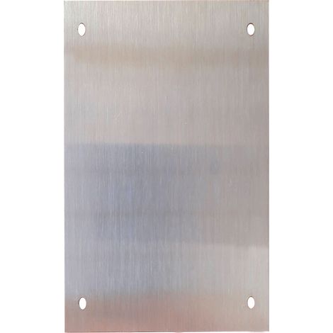 Placa cerradura 80x120mm ciega m-51/80120c, inox satinado (1/2)