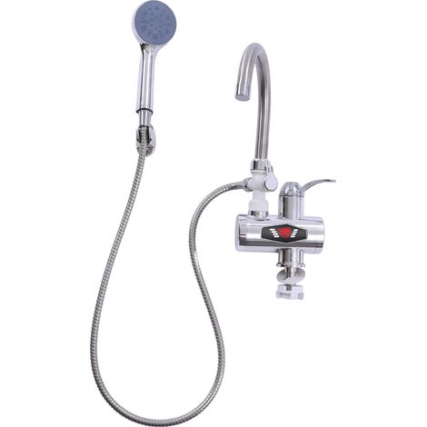 Robinet Électrique, Eau Chaude Instantanée, Installation Polyvalente, Argent (1/2)
