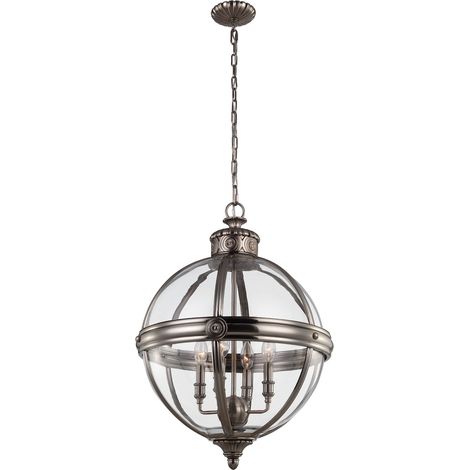 Elstead Adams - 4 Licht Deckenleuchter Pendelleuchte Antik Nickel, E14 (1/5)