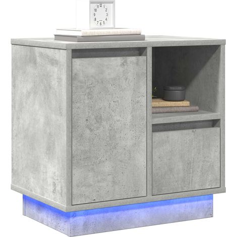 Maison Exclusive - Armario de Noche 2 pcs Gris Concreto 50 x 34,5