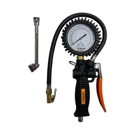 MANOMETRO PISTOLA COMPRESSORE GONFIAGGIO SGONFIAGGIO PER ARIA RUOTE AUTO A830043