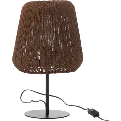 Lampe à Poser en Palmier "Trudy" 45cm Marron (1/5)