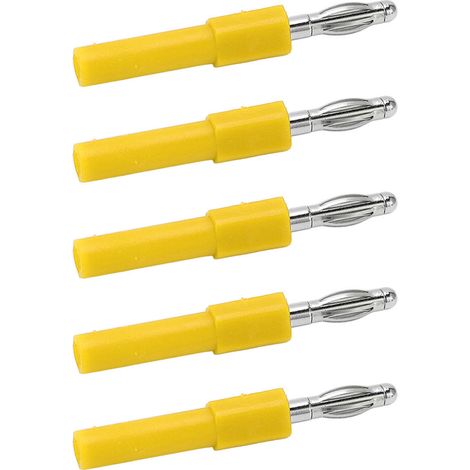 Stück 4-mm-Bananenstecker-Adapter, starke Verbindung, gute Leitfähigkeit, 4 mm auf 2 mm Konvertierung, gelb (1/5)