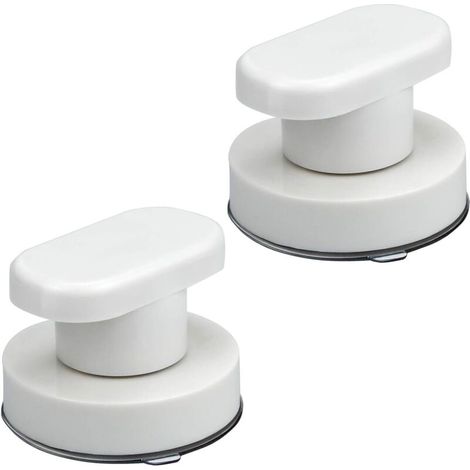 SHINING HOUSE 2er-Pack Saugnapf-Toilettensitzgriff, Türgriff, Schubladen-Saugnapfgriff mit leistungsstarkem Saugnapf für Glastür, Glasspiegel für Badezimmer