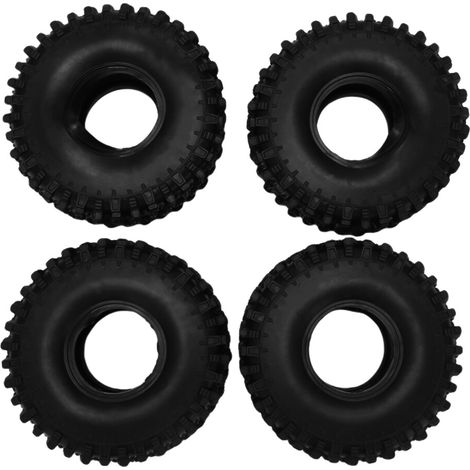 Juego de 4 piezas de neumáticos de goma para rocas de 120 mm (1,9 pulgadas) para coches RC Rock Crawler 1/10 Axial SCX10 90046 AXI03007 TRX4 D90 TF2