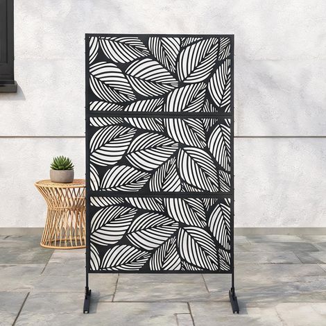 Clôture de jardin nero en acciaio 122 x 45 x 198 cm (1/5)